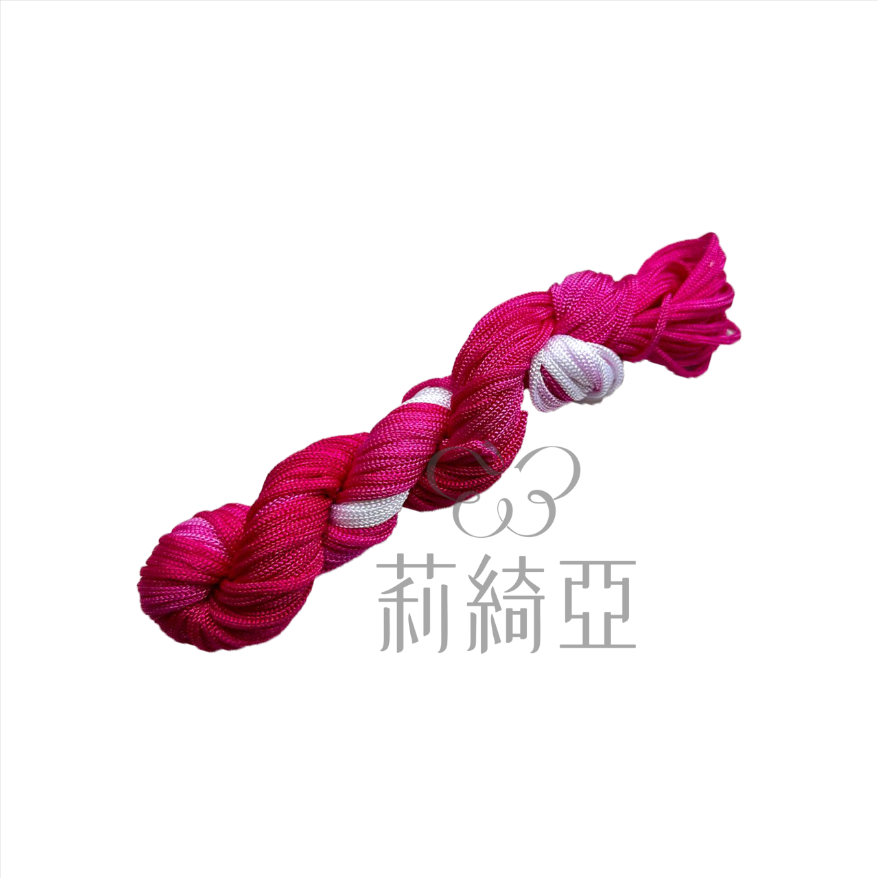 【30004】台製-春仔花(纏花)文化線粗線-桃紅色漸層段染24碼裝(線粗約2.5mm)