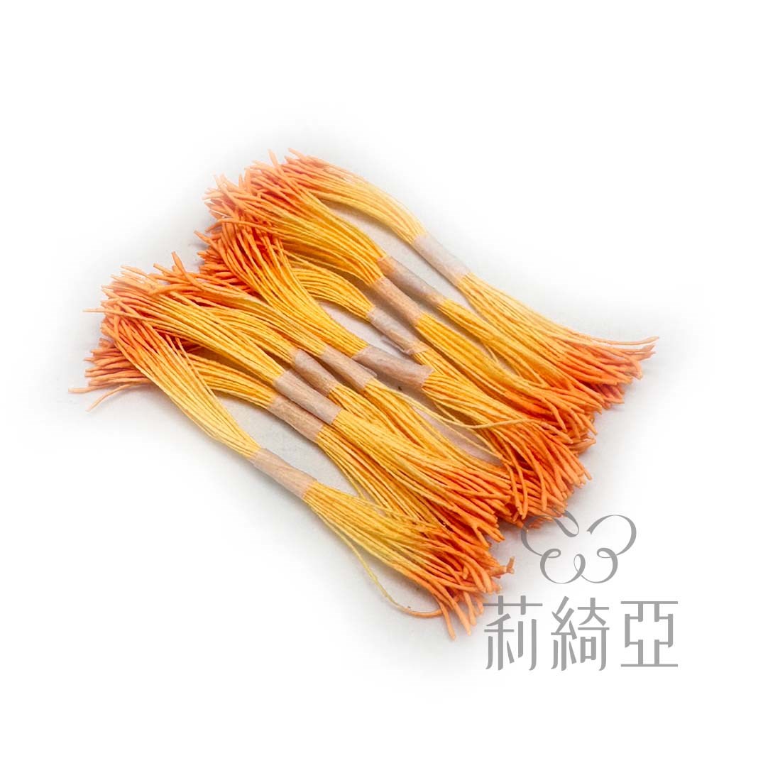 【60080-17】花芯-細羽毛式桔色頭10束/包