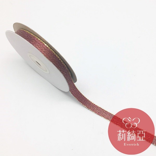 【9706】金邊金蔥緞帶-3分 (9mm)