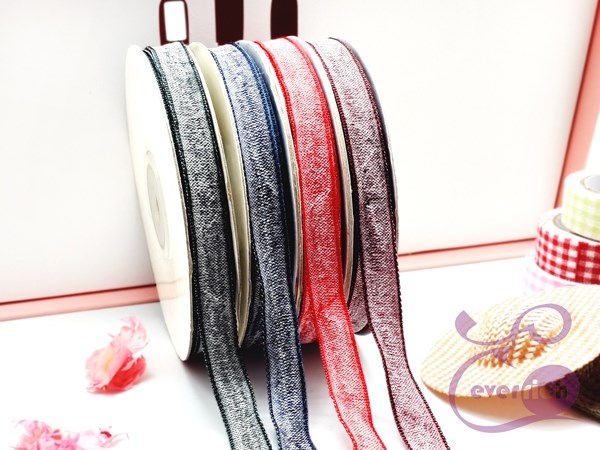  【9314】雙色平織緞帶 III-3分 (9mm)