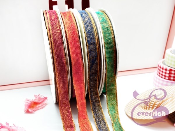  【9314】雙色平織緞帶 III-3分 (9mm)