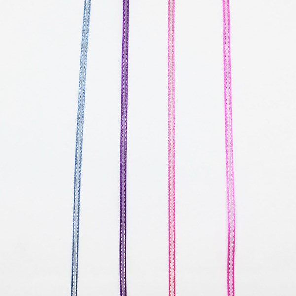 【20195】雪紗金蔥緞帶-1分3mm (300碼/捲)