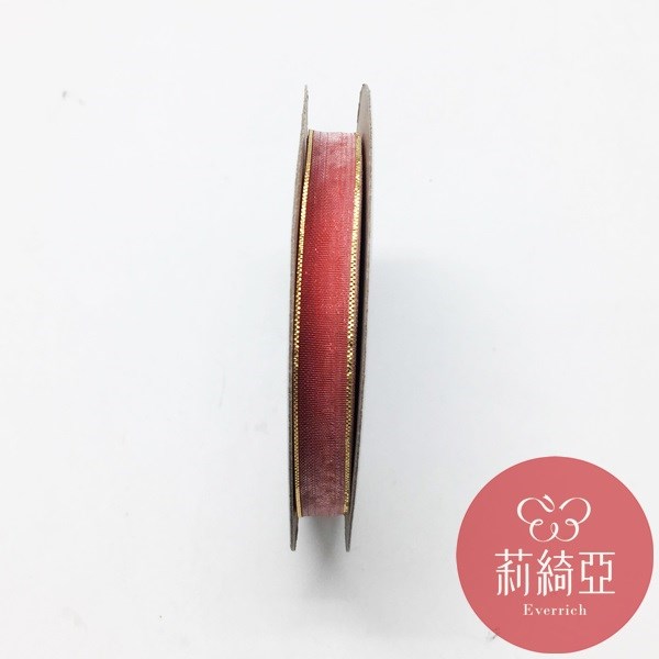【A76】金蔥雪紗緞帶-3分 (9mm)