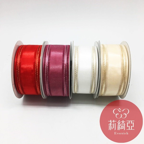 【R8980】雪紗金蔥織帶-1 ½英吋 (38mm)