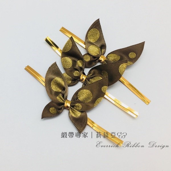 【30212】特多馬卡龍蝴蝶結-咖啡印金