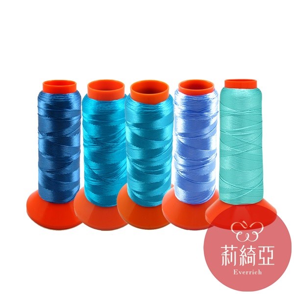 【60432-28】套組 / 春仔花 纏花四股線-天空藍系列5捲