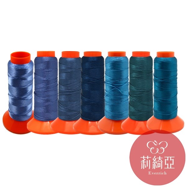 【60432-05】套組 / 春仔花 纏花四股線-寶藍系列7捲