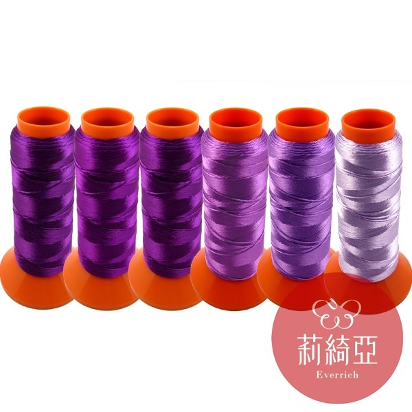 【60243】春仔花 纏花單股線-紫色I-6色漸層套組