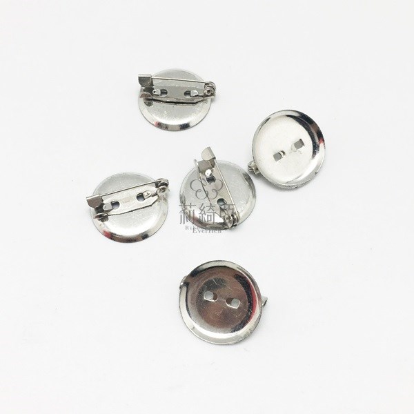 【60370B】圓型台+別針 (20mm / 10入)