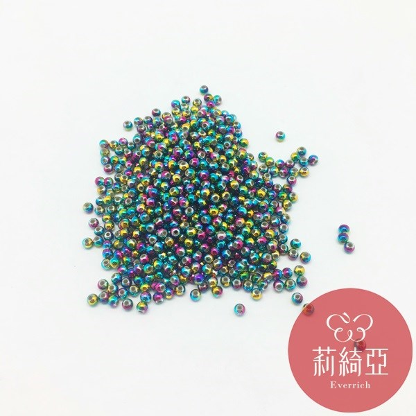 【60546-10】珍珠五彩亮色圓珠 散珠 4mm 6g