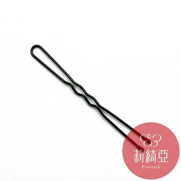 【60182】U形黑色髮插-7cm (15入)
