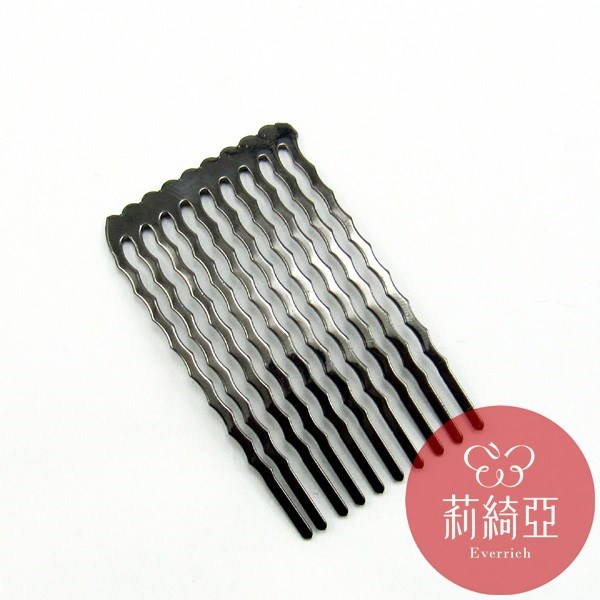 【60190】鋼鍍黑鎳髮插-10齒 (10入)