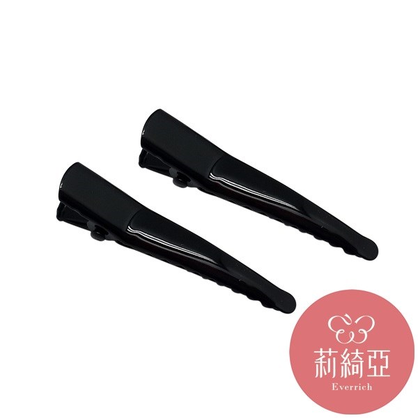 【60368-4】鴨嘴髮夾-黑色 (12入)