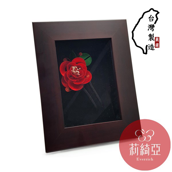 【60442】古典咖啡色原木框展示盒架-立式壁掛兩用