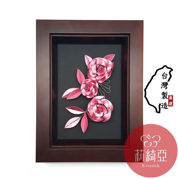 【60443】摩登咖啡色原木框展示盒架-立式壁掛式2用