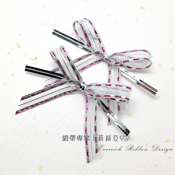 30039-3分銀蔥網紗-桃銀