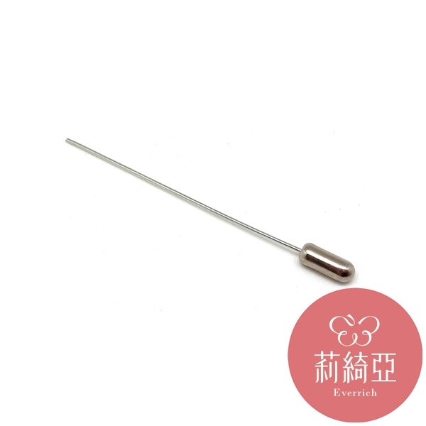 【60177】胸針．平頭長針-鍍鉻色 (6cm / 10入)