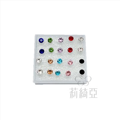 【60064】五彩水鑽飾件6mm(20顆/盒)