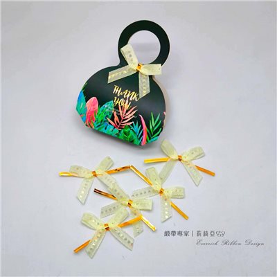 【30509】黃五彩魔帶蝴蝶結- 12mm