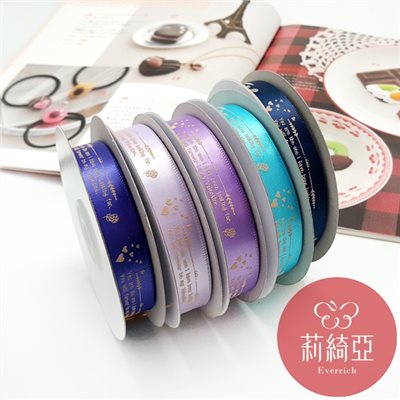 小文青風格印刷緞帶 單面特多龍緞帶 15mm