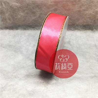 【20191】雙邊金雙面尼龍緞帶1英吋 (25mm) 