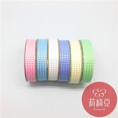 【9313】尼龍五彩點點-6分 (18mm)