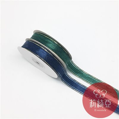 【A47】金邊棋盤格緞帶-6分 (18mm)