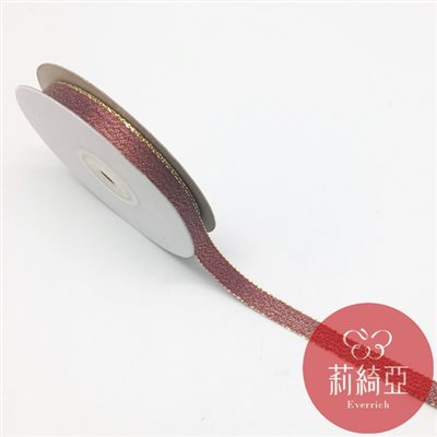 【9706】金邊金蔥緞帶-3分 (9mm)