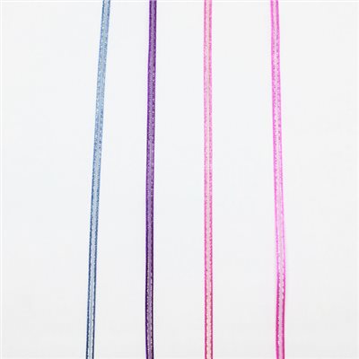 【20195】雪紗金蔥緞帶-1分3mm (300碼/捲)