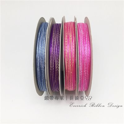 【20195】雪紗金蔥緞帶-1分3mm (50碼/捲)