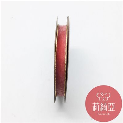 【A76】金蔥雪紗緞帶-3分 (9mm)