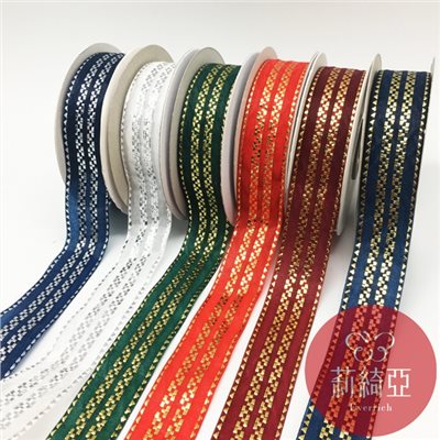 【9404】金銀蔥邊緞帶-1英吋 (25mm)