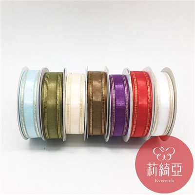 【R8980】雪紗金銀蔥織帶-7分 (21mm) 