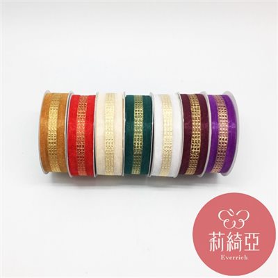 【A70】金蔥雪紗緞帶-1英吋 (25mm)