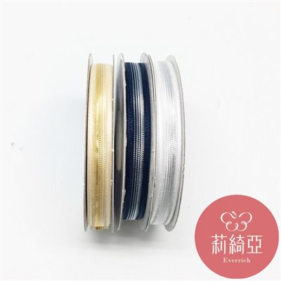 【20184】金/銀蔥雪紗緞帶-3分 (9mm)