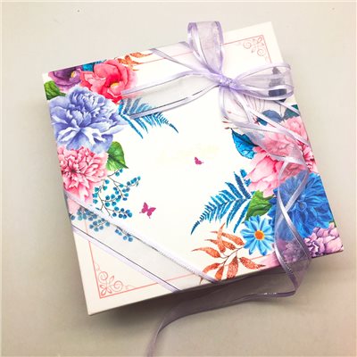 【D-007】 7分粉紫色銀蔥緞