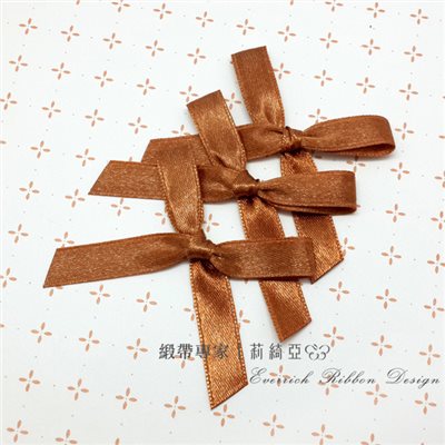 【30055】尼龍緞帶蝴蝶結-咖啡金 9mm