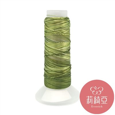 【60431】春仔花三色漸層湘線-蘋果綠三彩