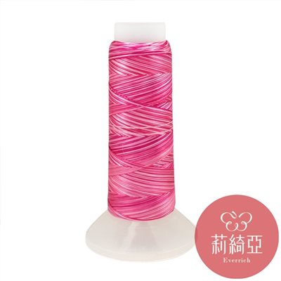 【60451】春仔花五色漸層湘線-玫瑰紅色系