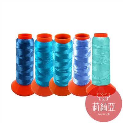 【60432-28】套組 / 春仔花 纏花四股線-天空藍系列5捲