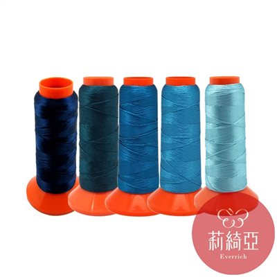 【60432-09】套組 / 春仔花 纏花四股線-藍色系列5捲