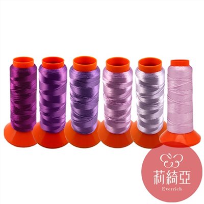 【60432-01】套組 / 春仔花 纏花四股線-葡萄紫系列6捲