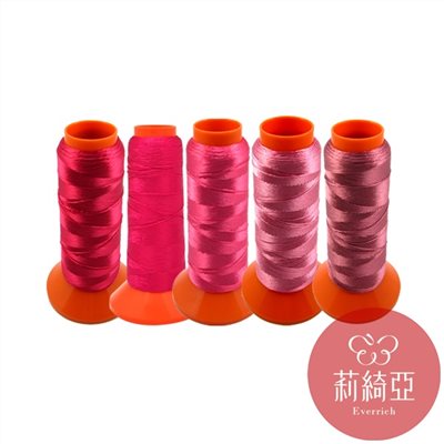 【60432-04】套組 / 春仔花 纏花四股線-玫瑰紅系列5捲