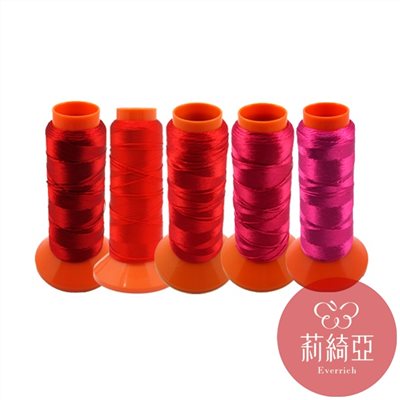 【60432-14】套組 / 春仔花 纏花四股線-紅色系列5捲