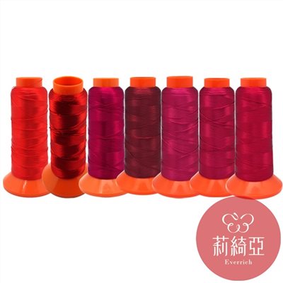 【60497】春仔花 纏花單股線-紅色7色漸層套組