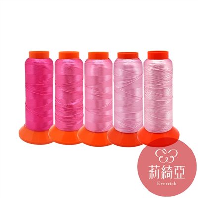 【60349】春仔花 纏花單股線-粉色II-5色漸層套組