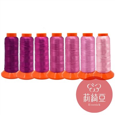 【60275】春仔花 纏花單股線-葡萄紫7色漸層套組