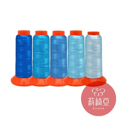 【60378】春仔花 纏花單股線-藍色5色漸層套組