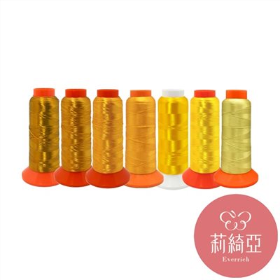 【60232】春仔花 纏花單股線-金色I-7色漸層套組