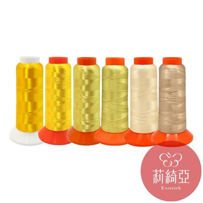 【60313】春仔花 纏花單股線-金色II-6色漸層套組